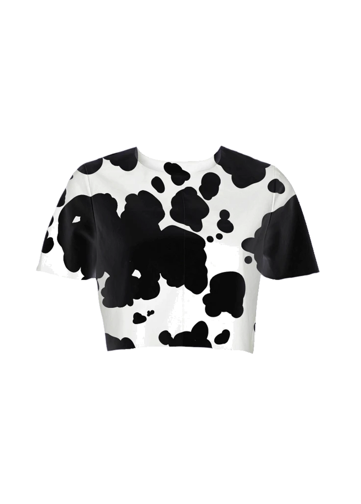 cow print crop tee