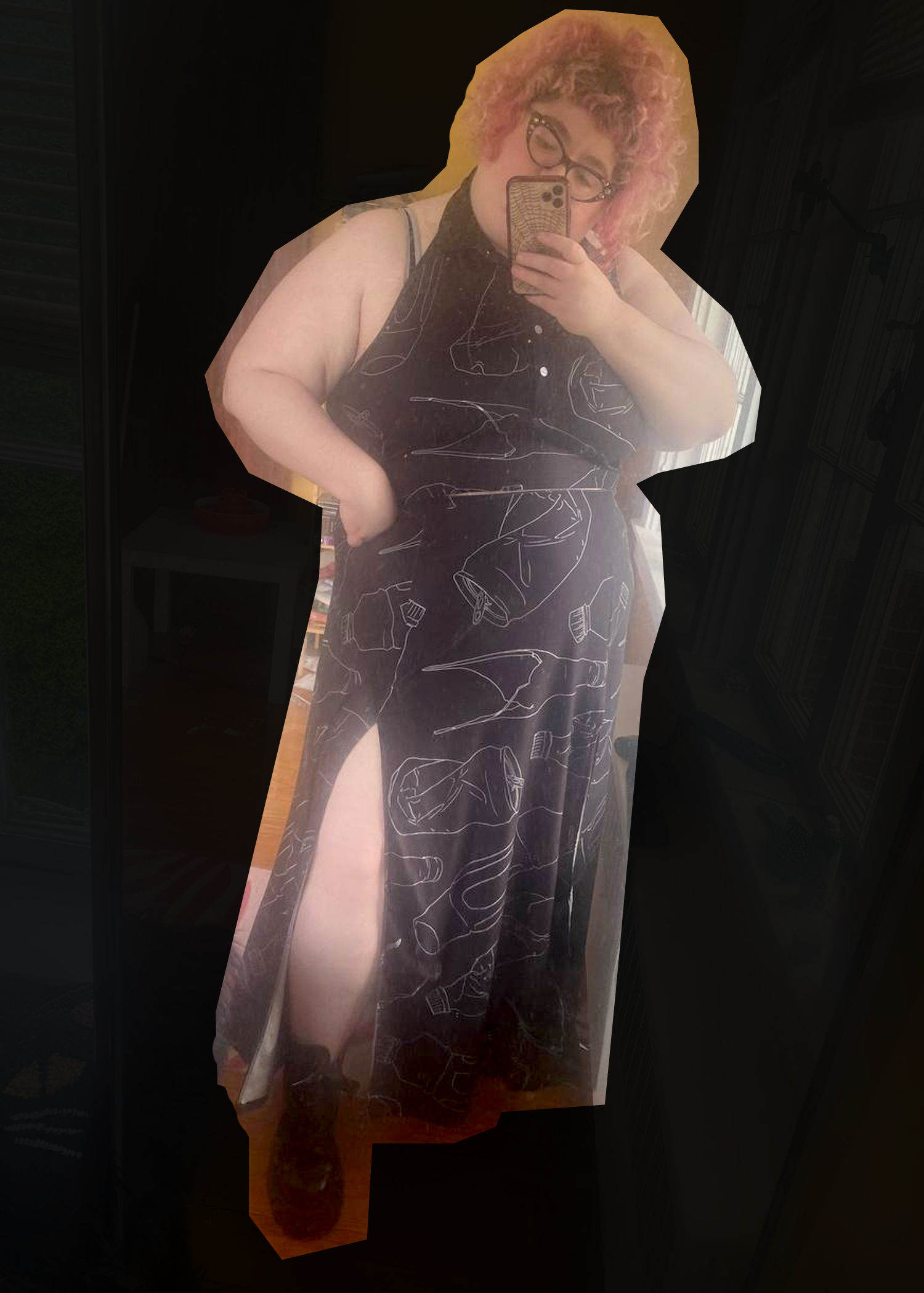 gutter trash crop top maxi skirt set Trash Queen