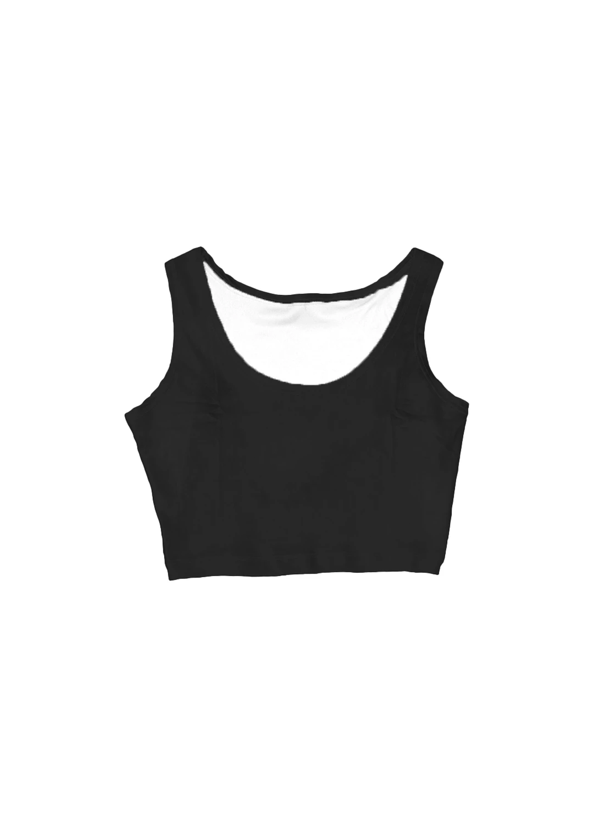 4XL black velvet crop tank