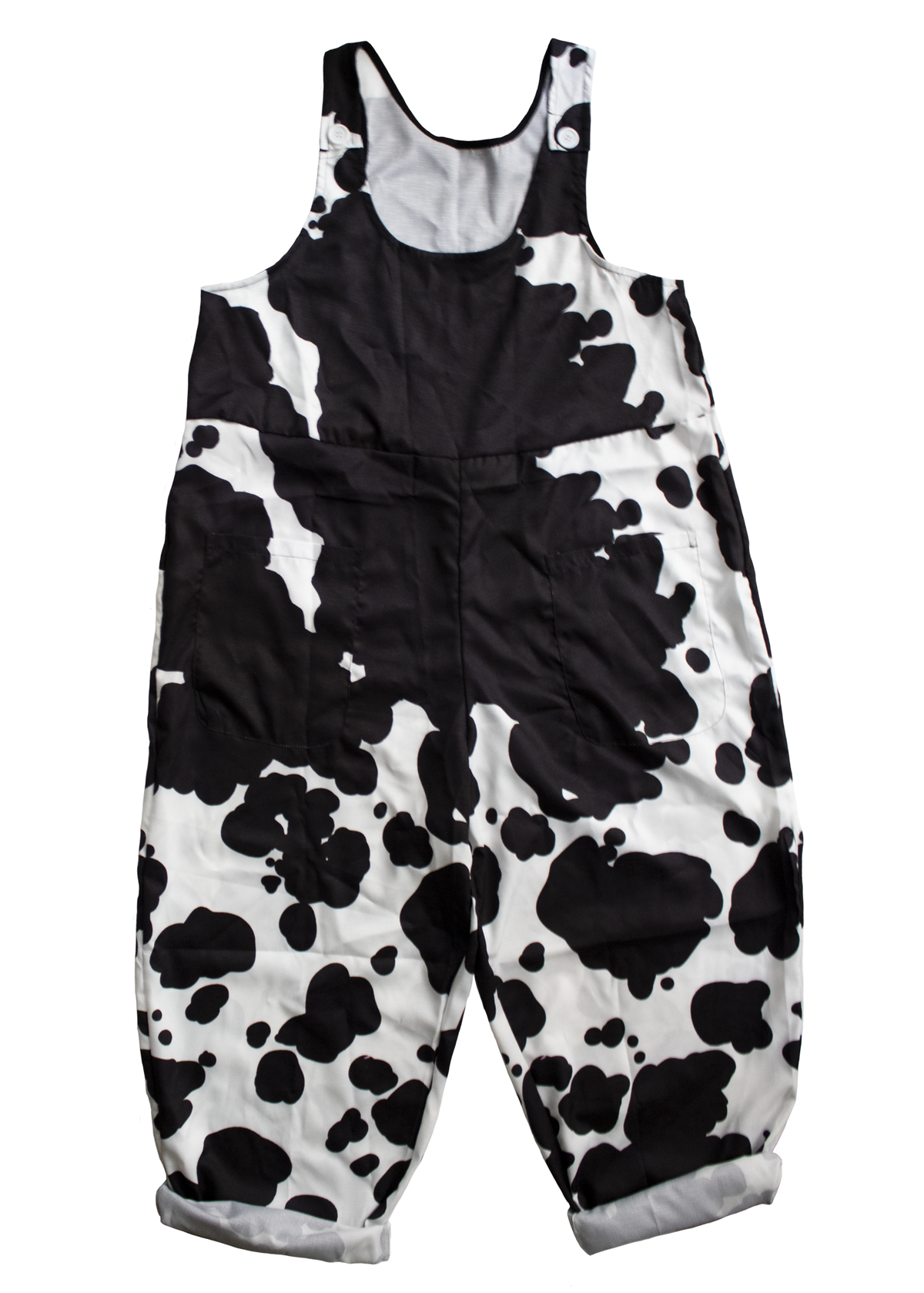 5XL Cow Print Dungarees in Pink