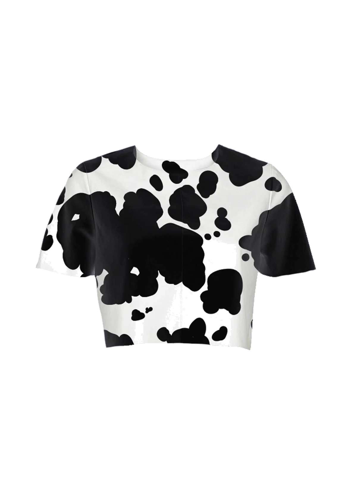 S cow print crop top