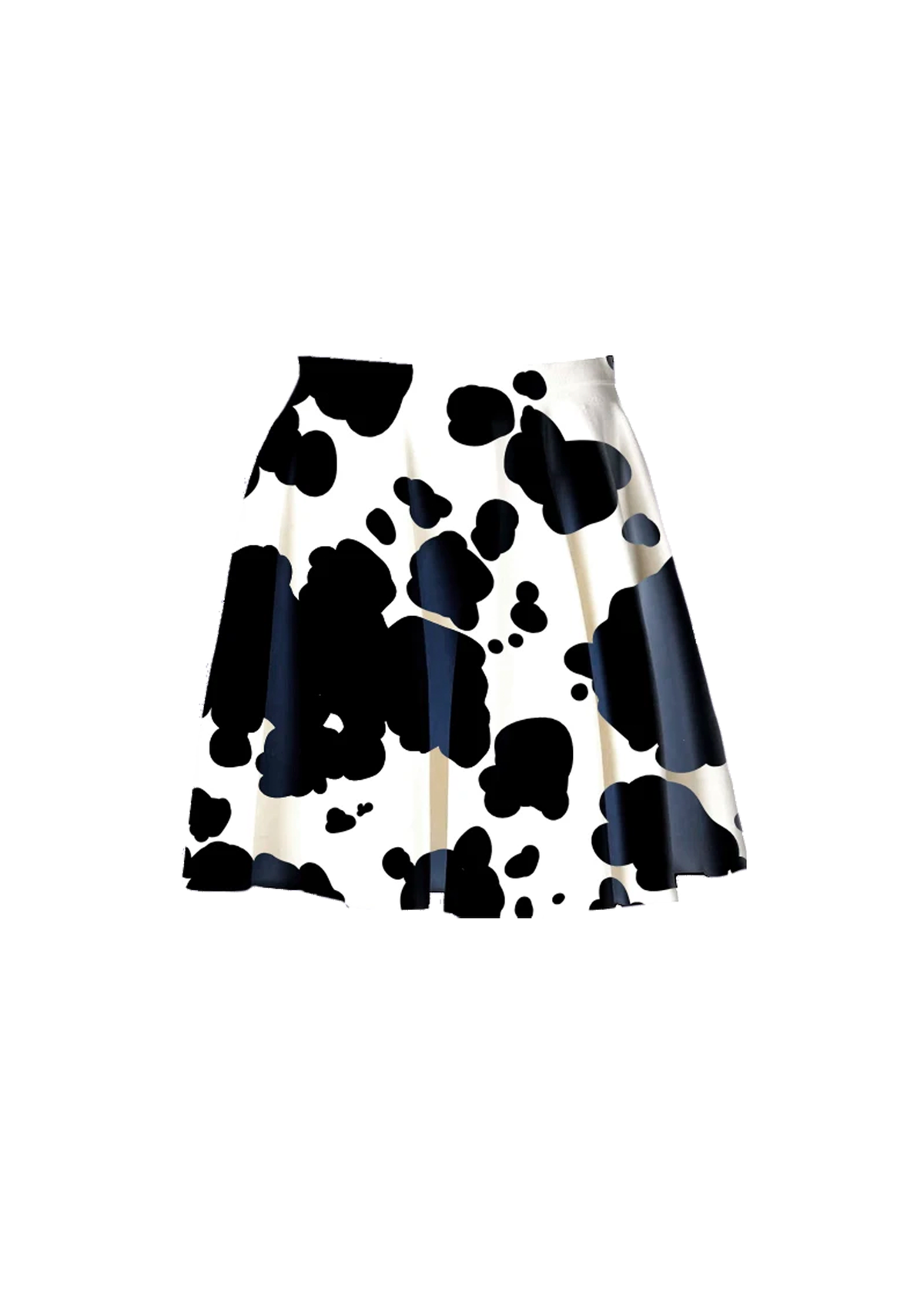 4XL classic cow print skater skirt