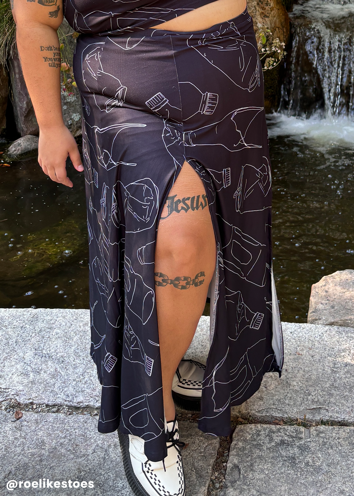 gutter trash m-slit maxi skirt