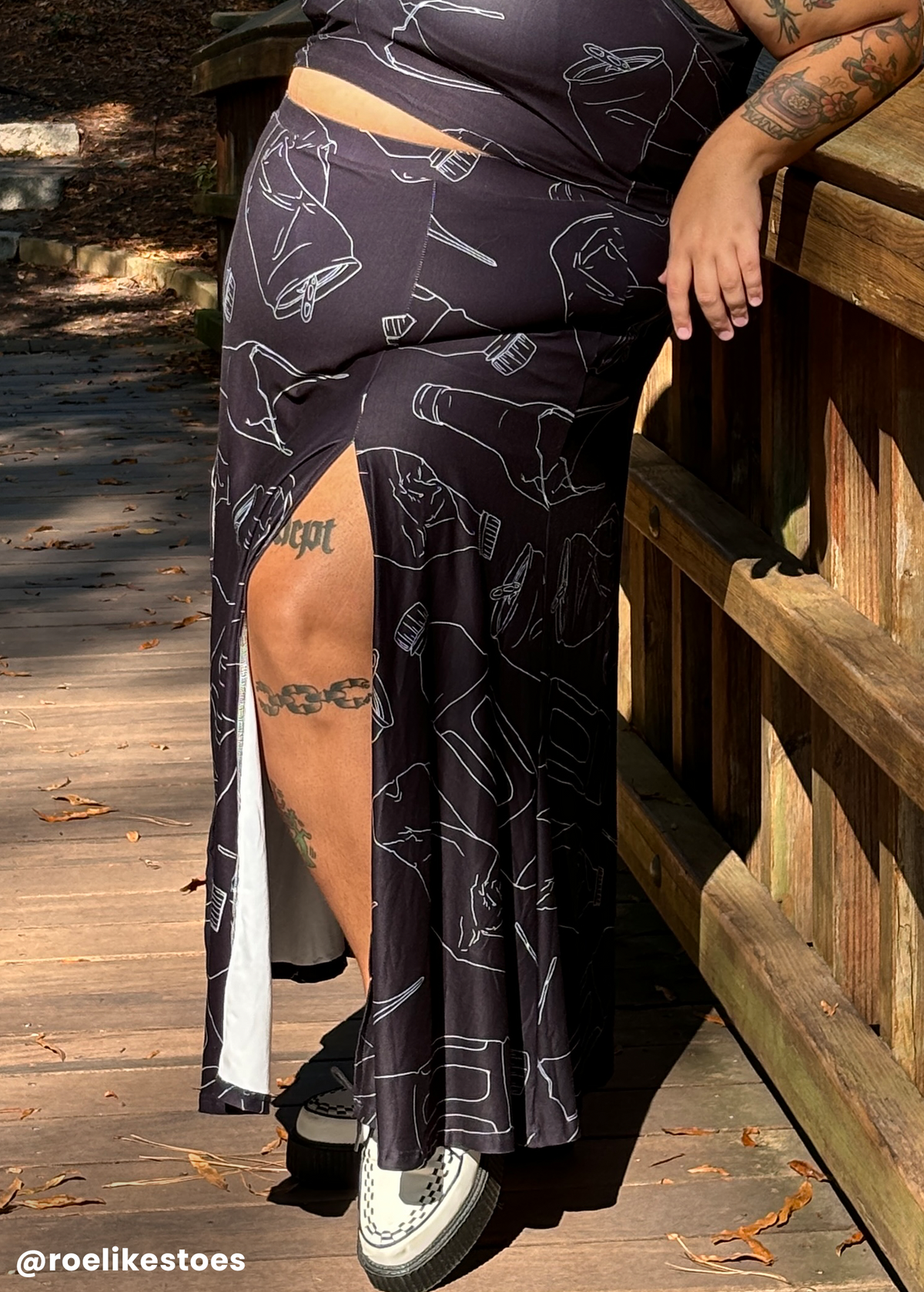 gutter trash m-slit maxi skirt