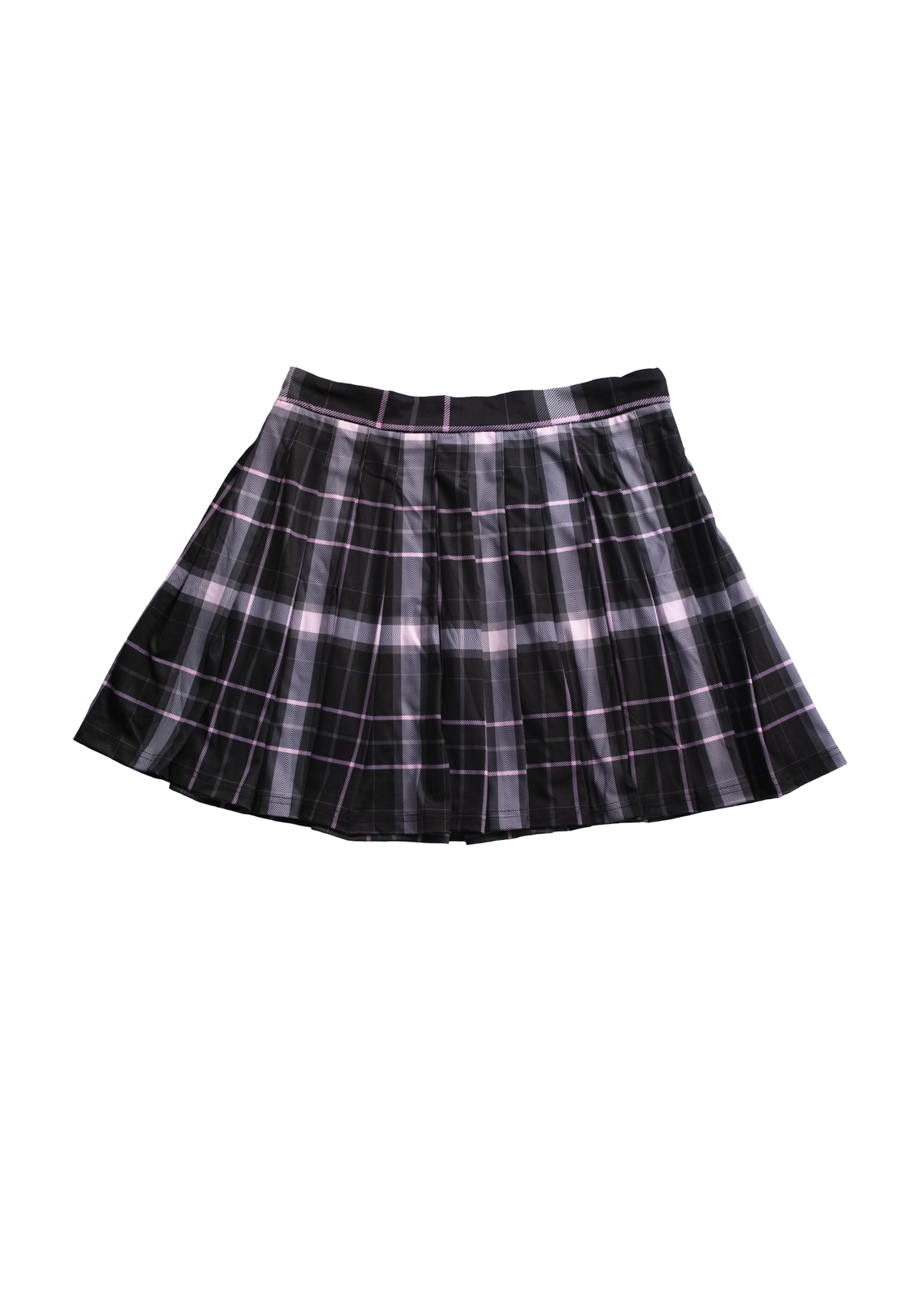 2XL plaid pleated mini skirt in kuromi