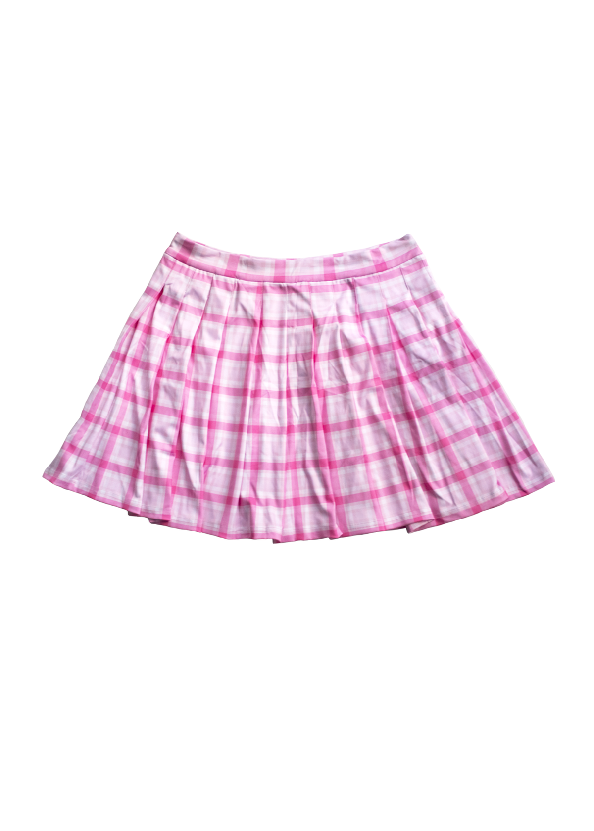XS plaid pleated mini skirt in princesa