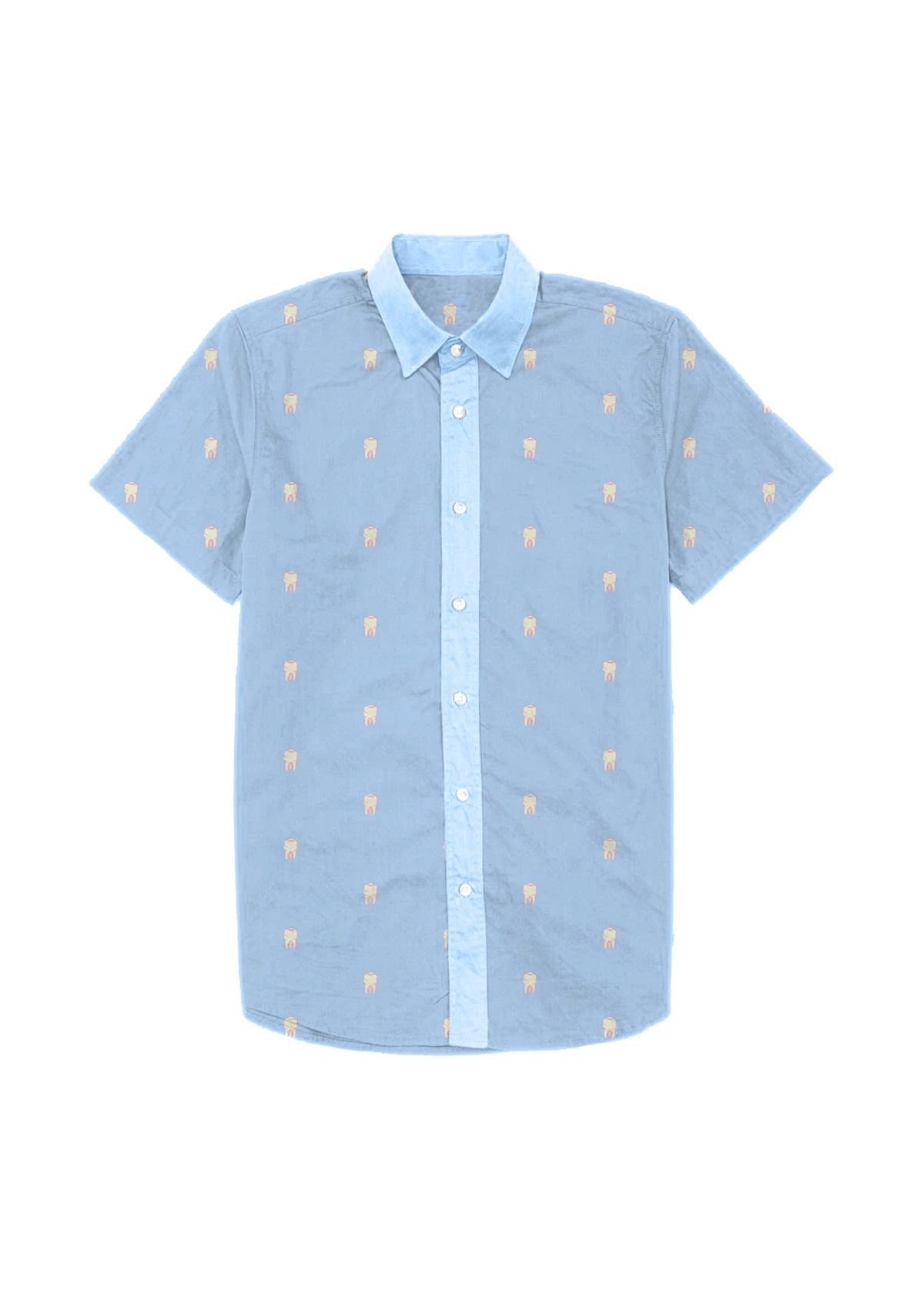 2XL toothy dad shirt in sky blue