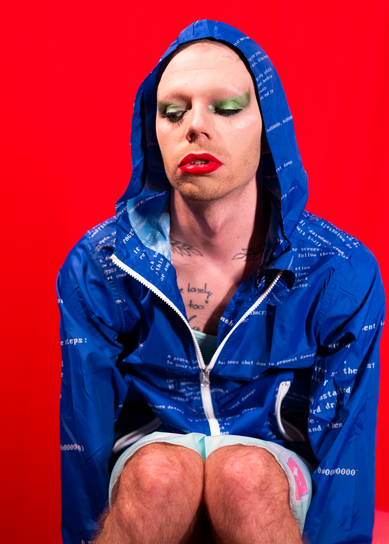 Blue 2025 red windbreaker