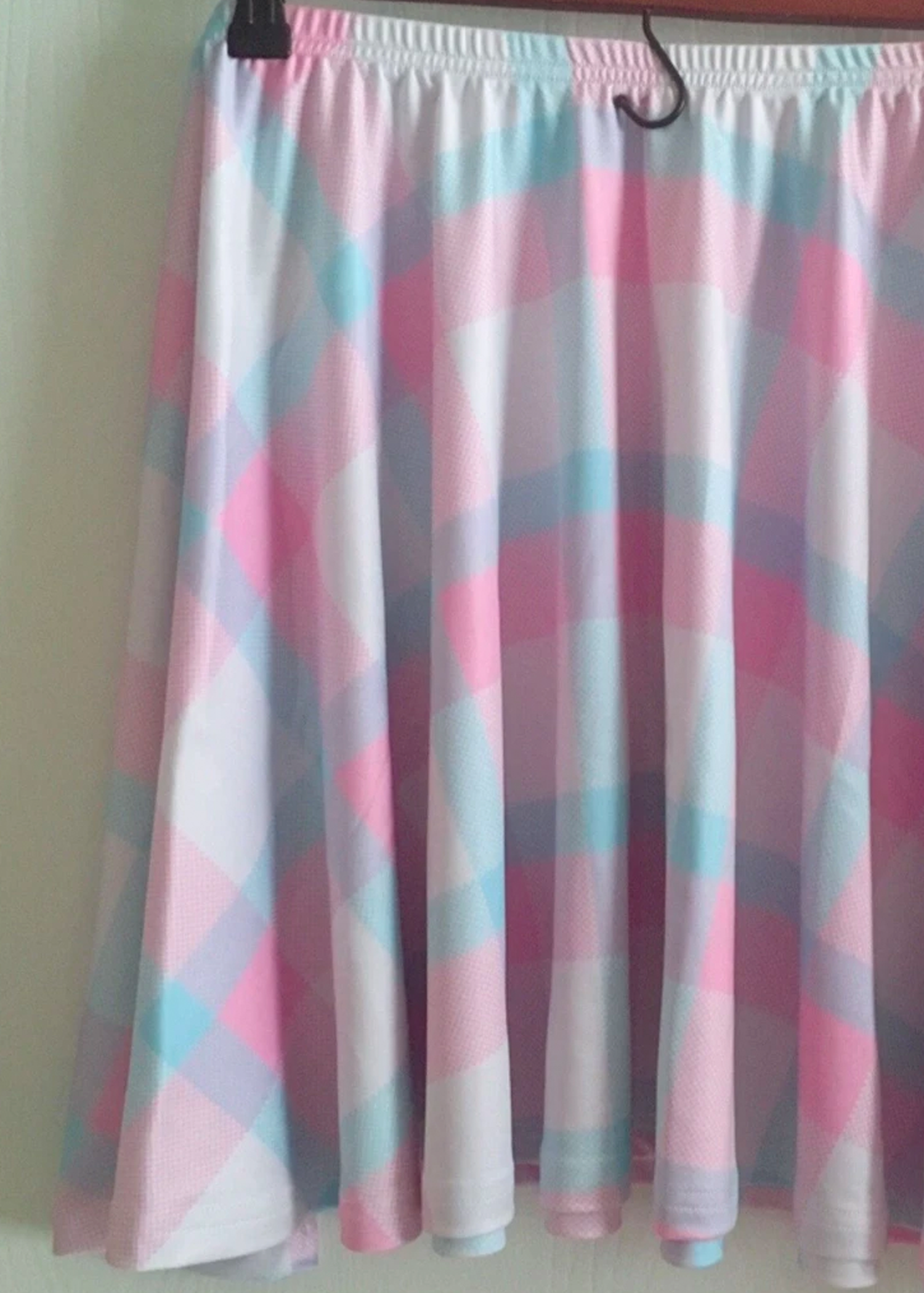 Blue plaid skirt clearance xl