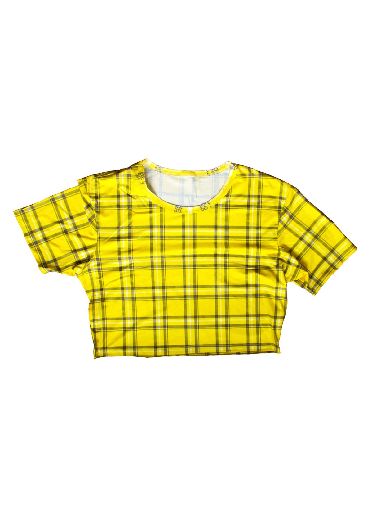 S clueless plaid crop tee