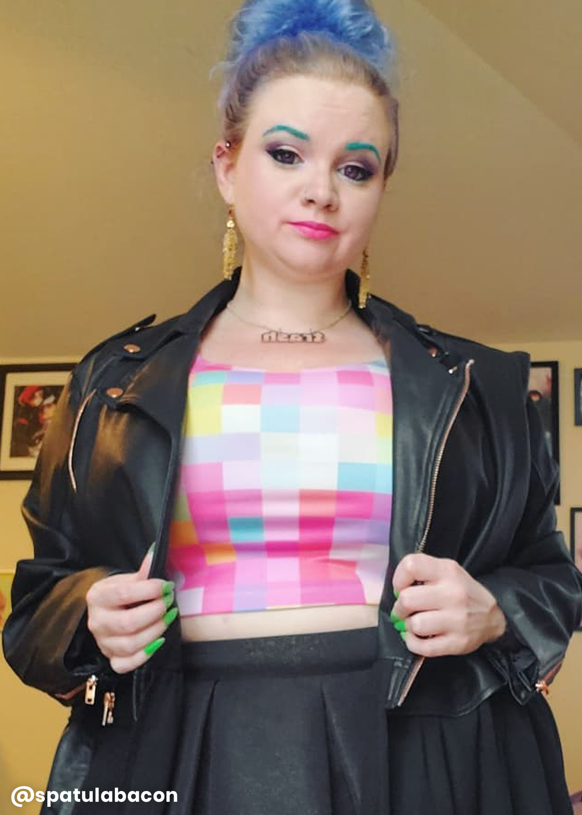 3XL candy pixel crop tank