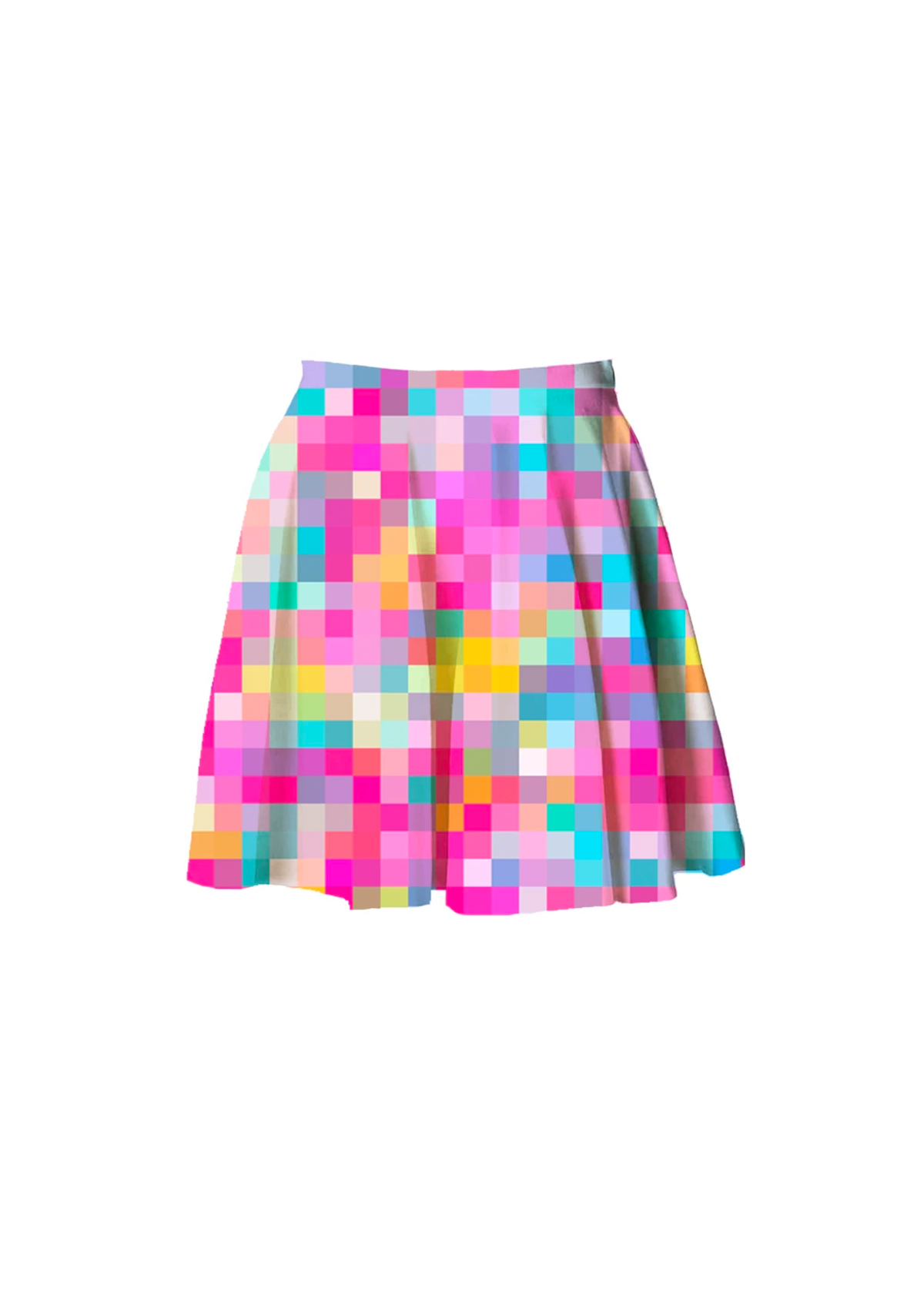 2XL candy pixel skater skirt