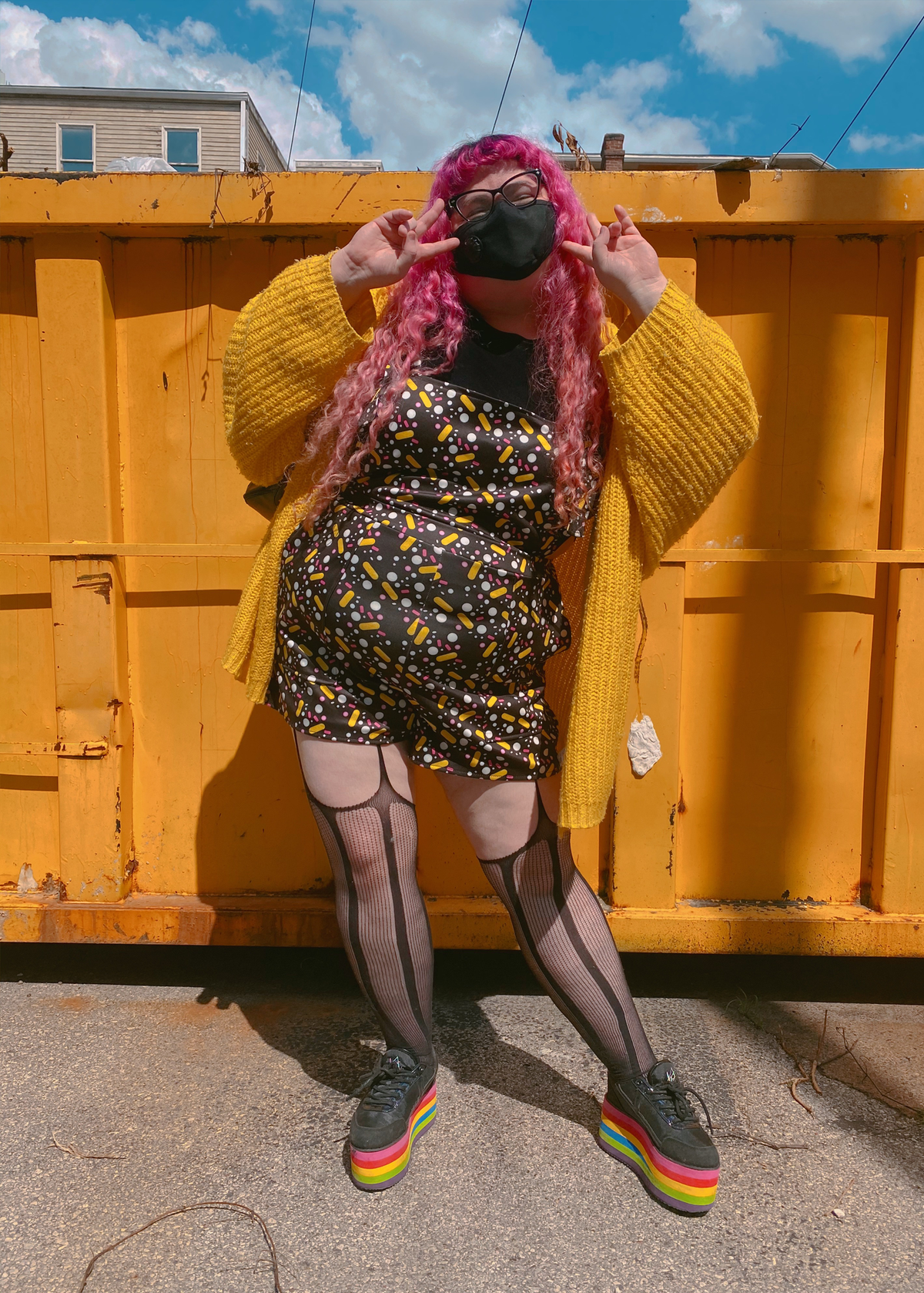 2XL Daily Dose Overall Shorts in Black