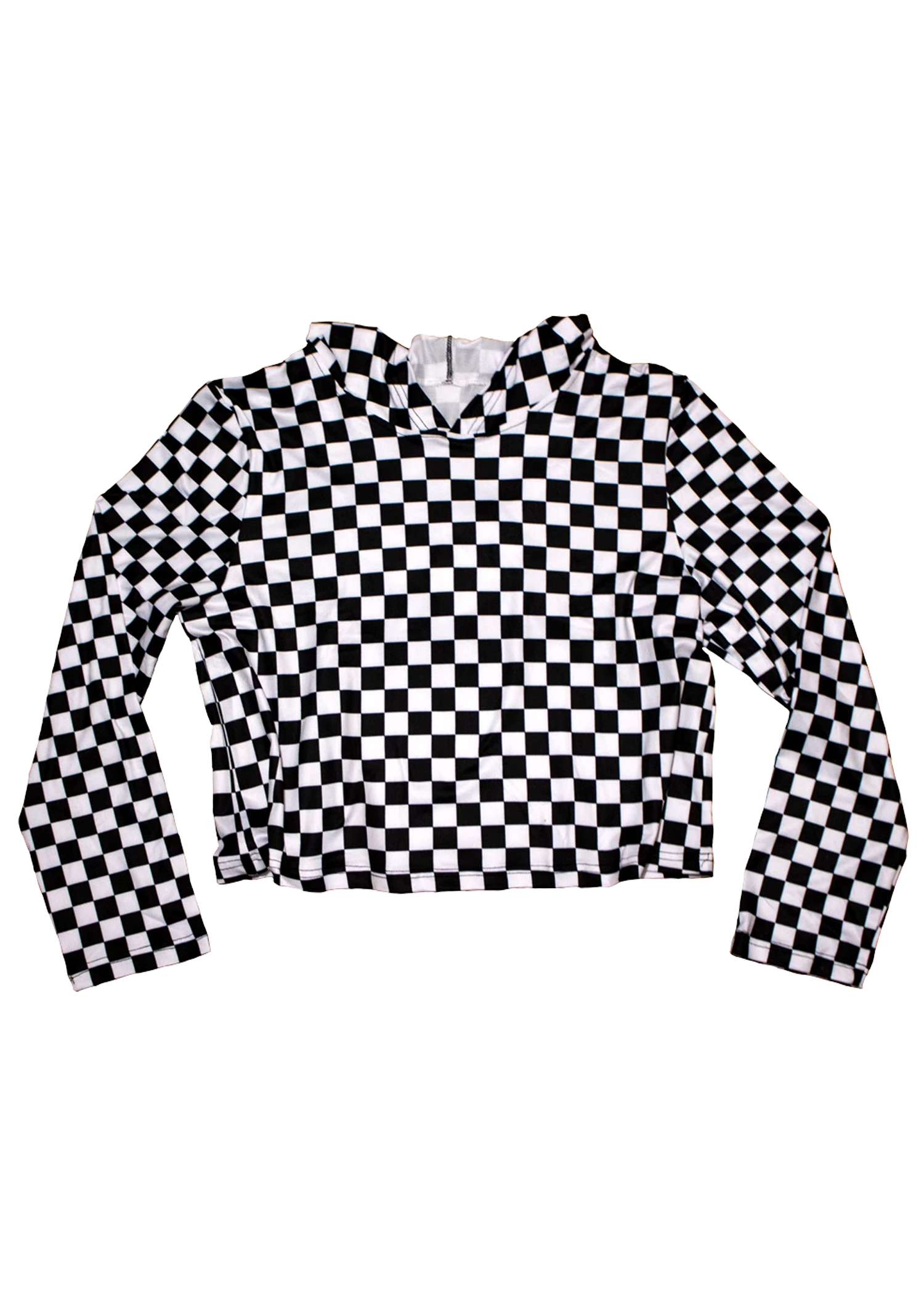 Checkered crop hoodie best sale