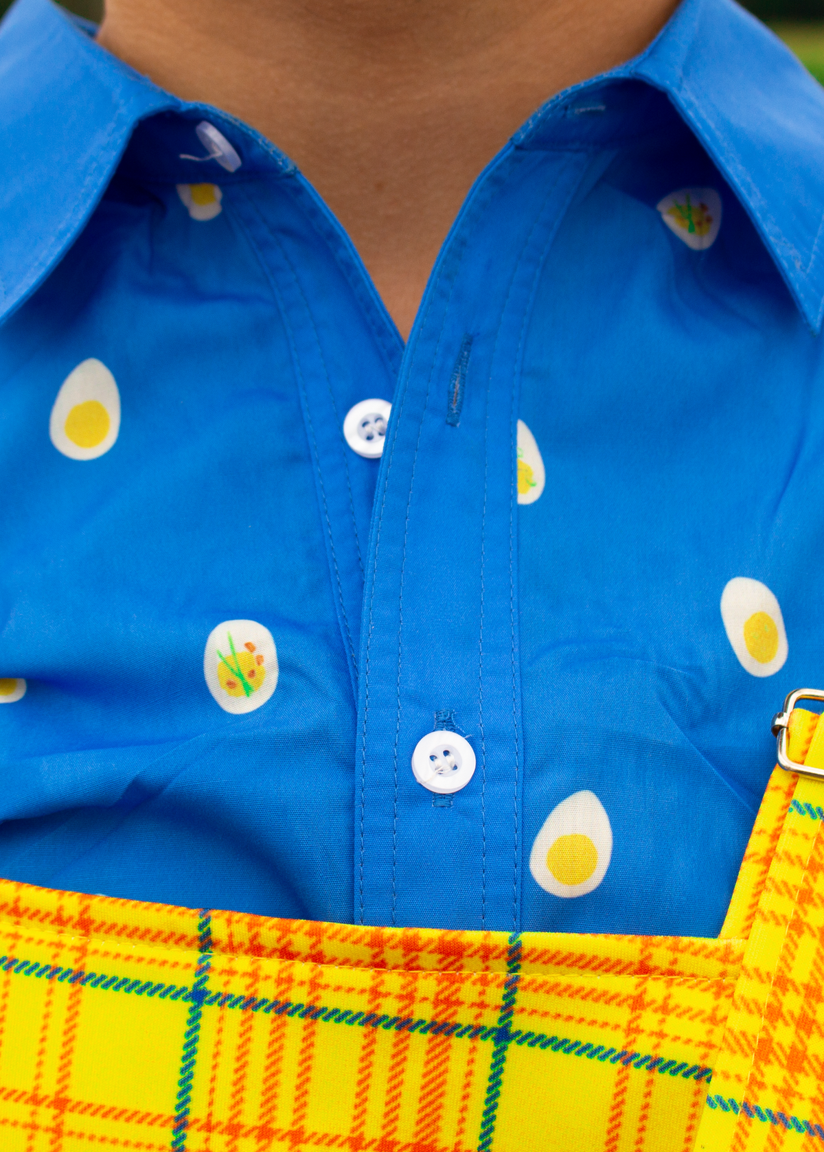 Deviled Egg Long Sleeve Button Up