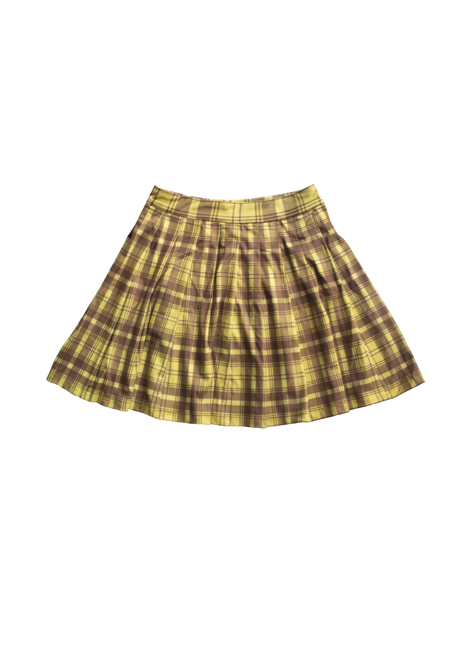 plaid pleated mini skirt