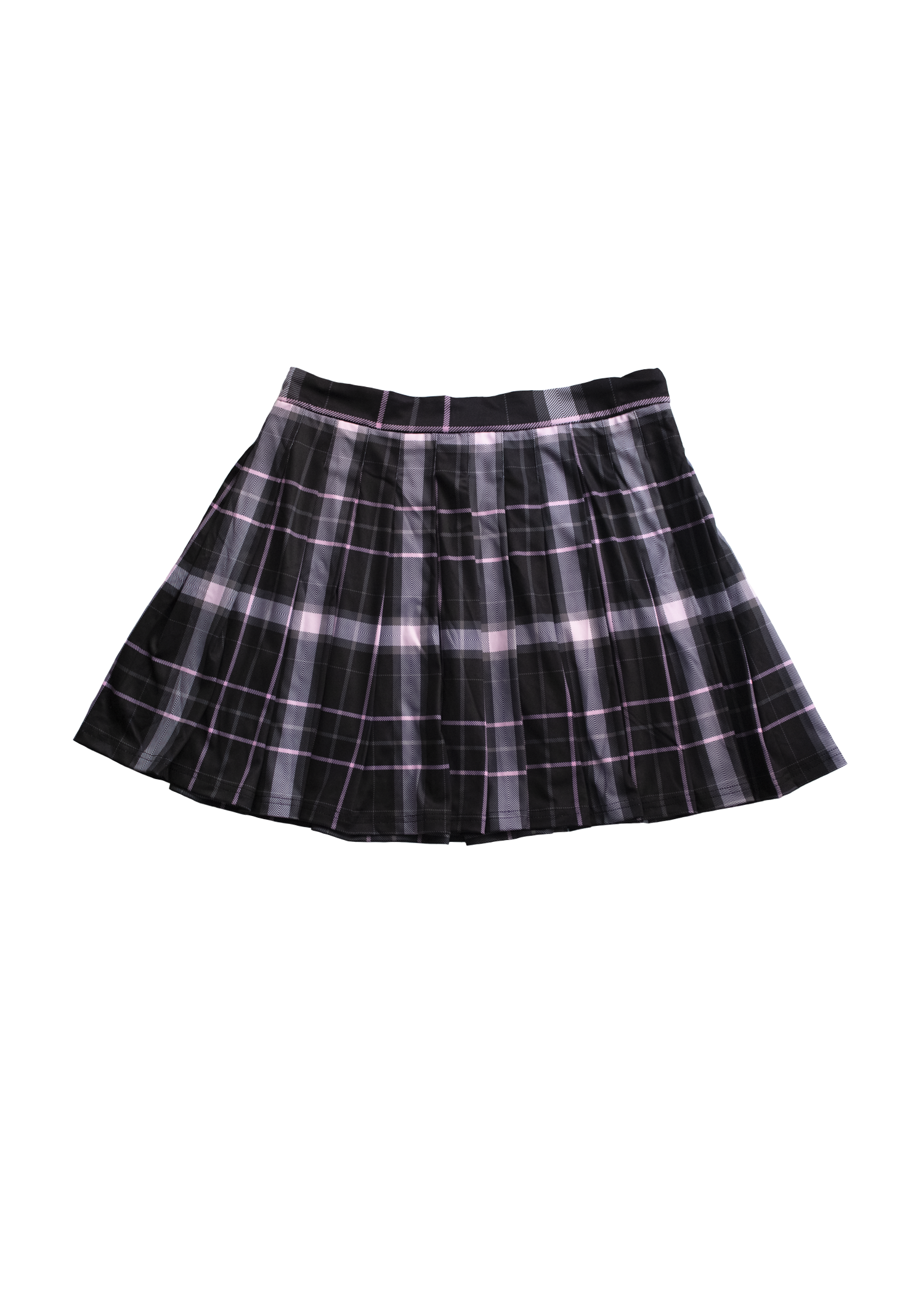 plaid pleated mini skirt