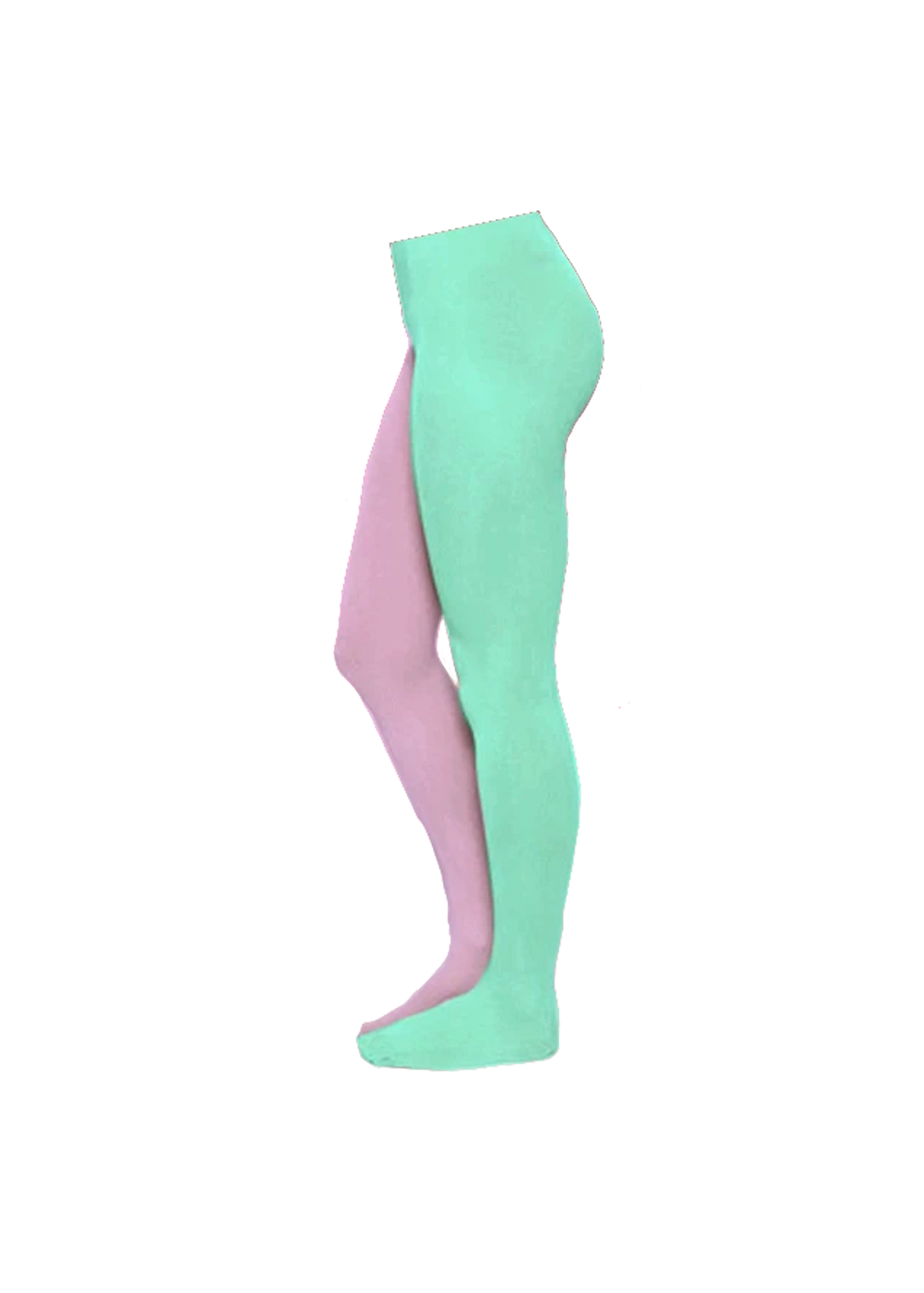 Baby Pink & Mint Green Striped Thigh Highs