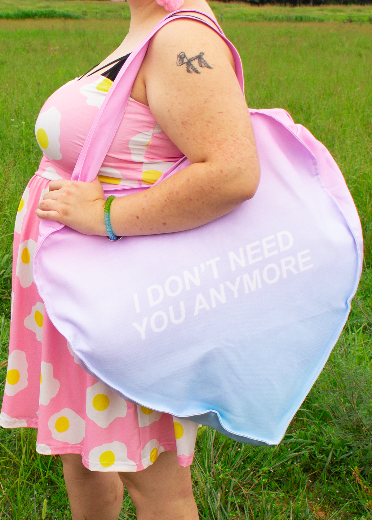 Moved On Giant Heart Tote