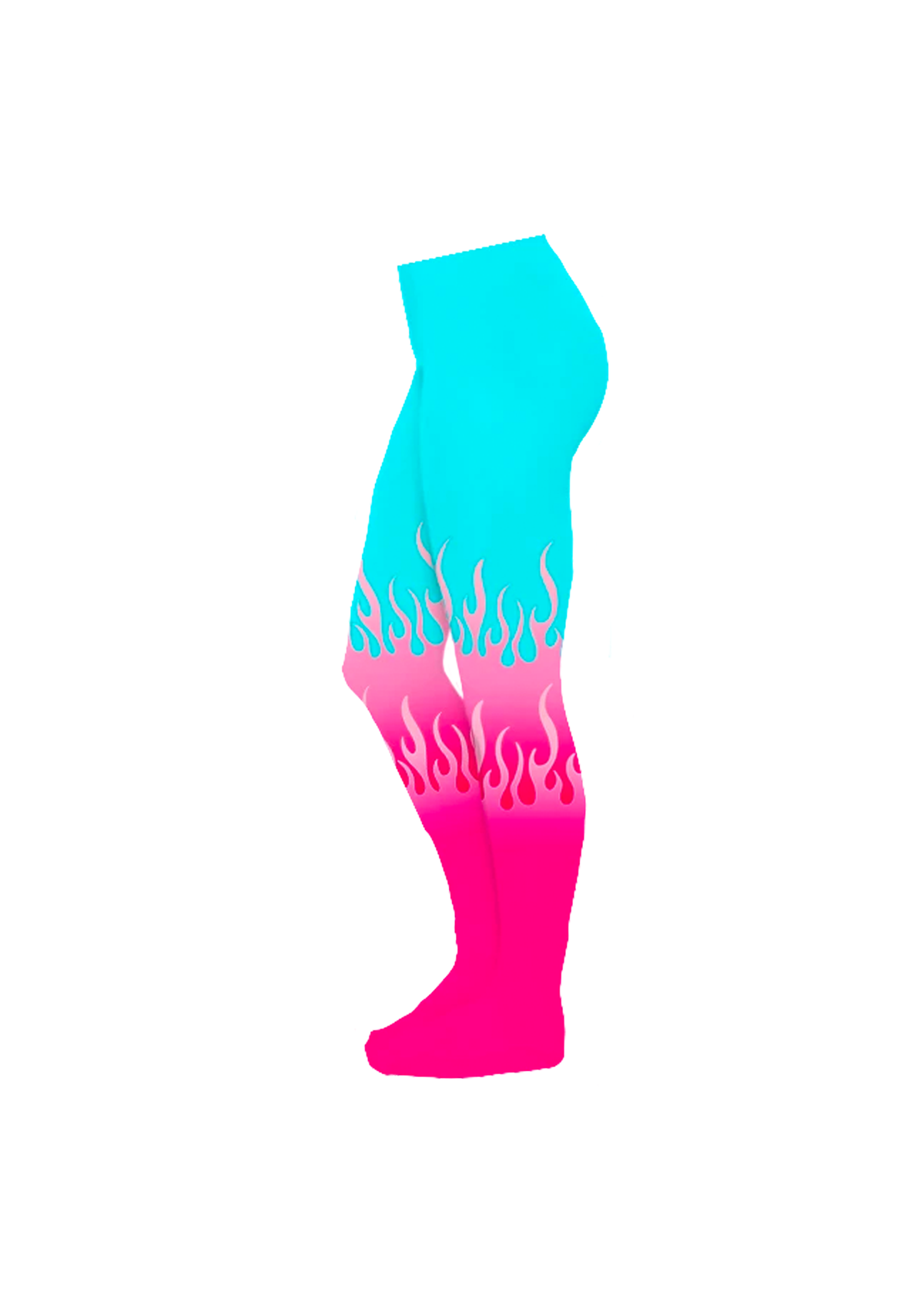 S neon flame tights