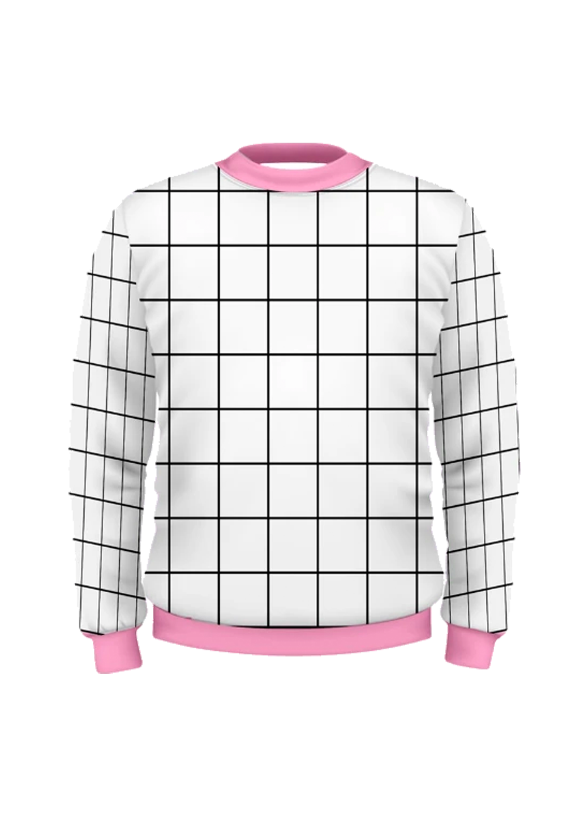 pop of color grid sweatshirt