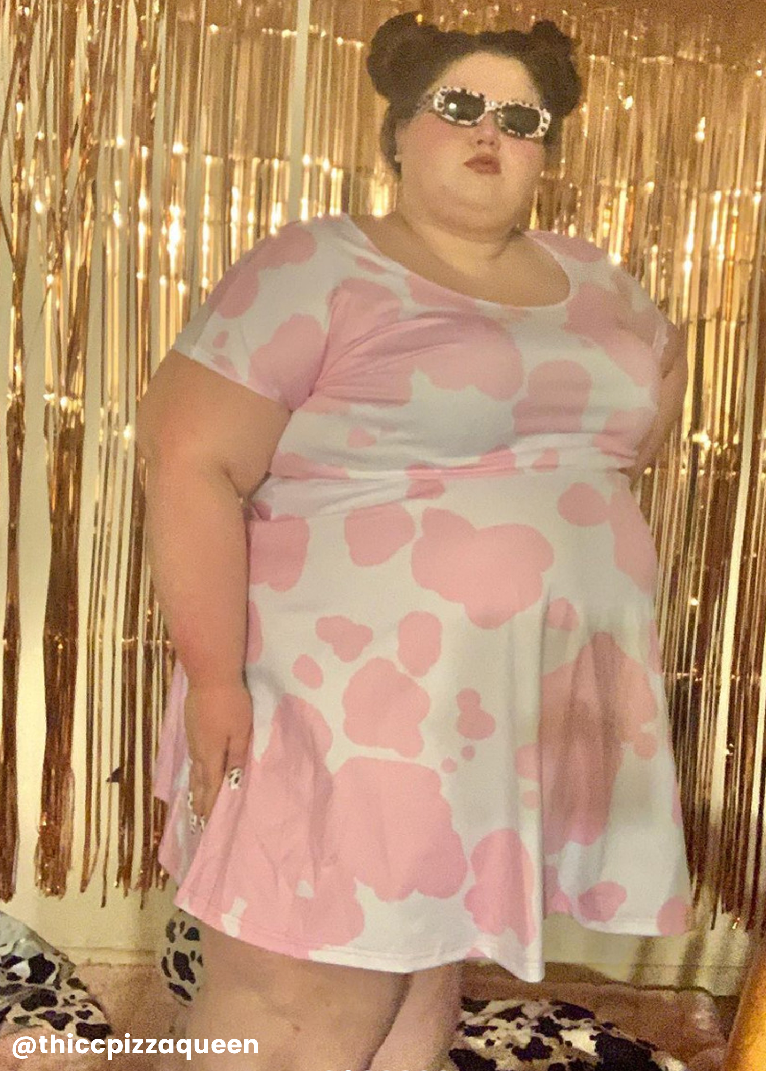 Cow print outfit plus size hot sale