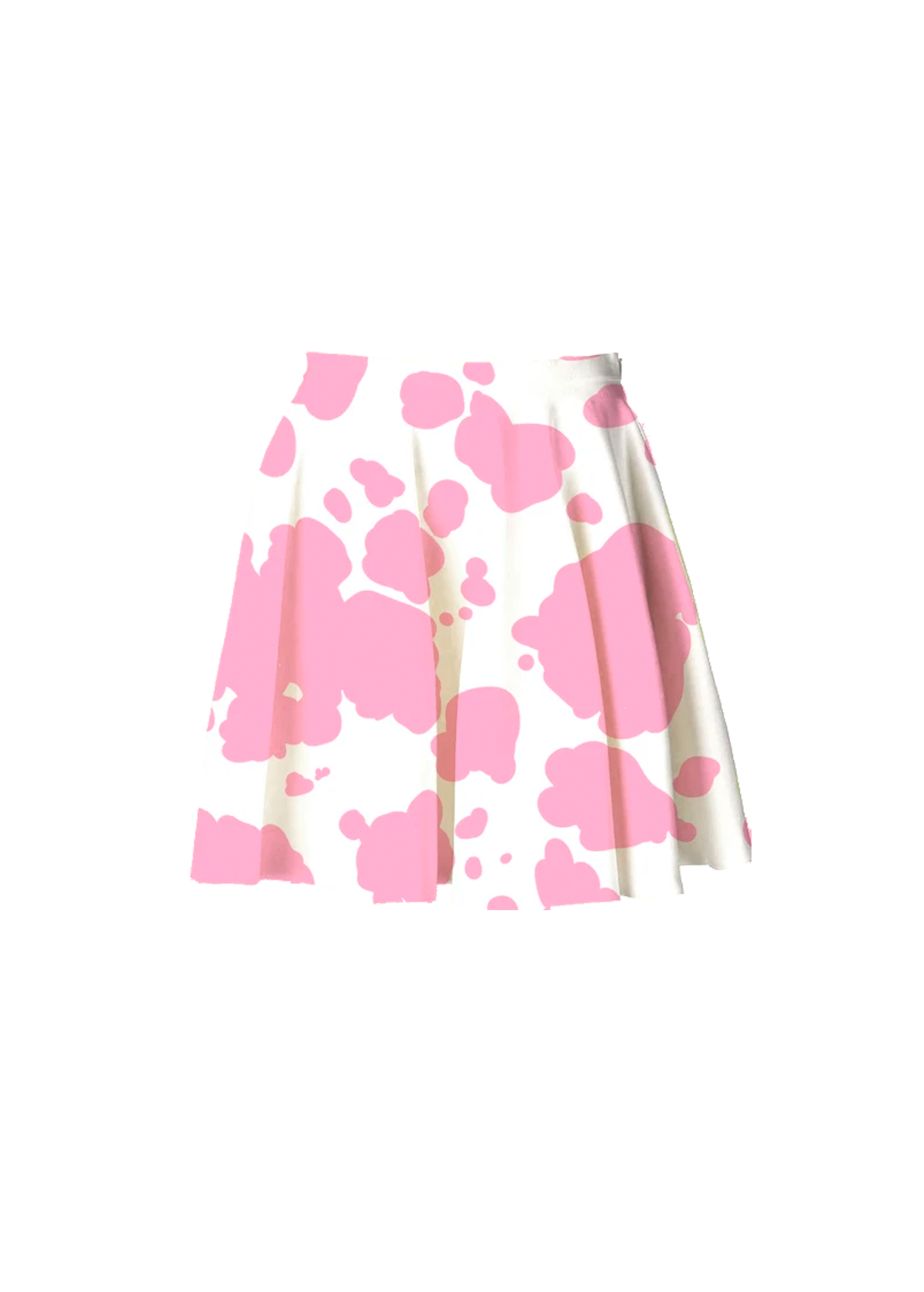 2XL pink cow print skater skirt