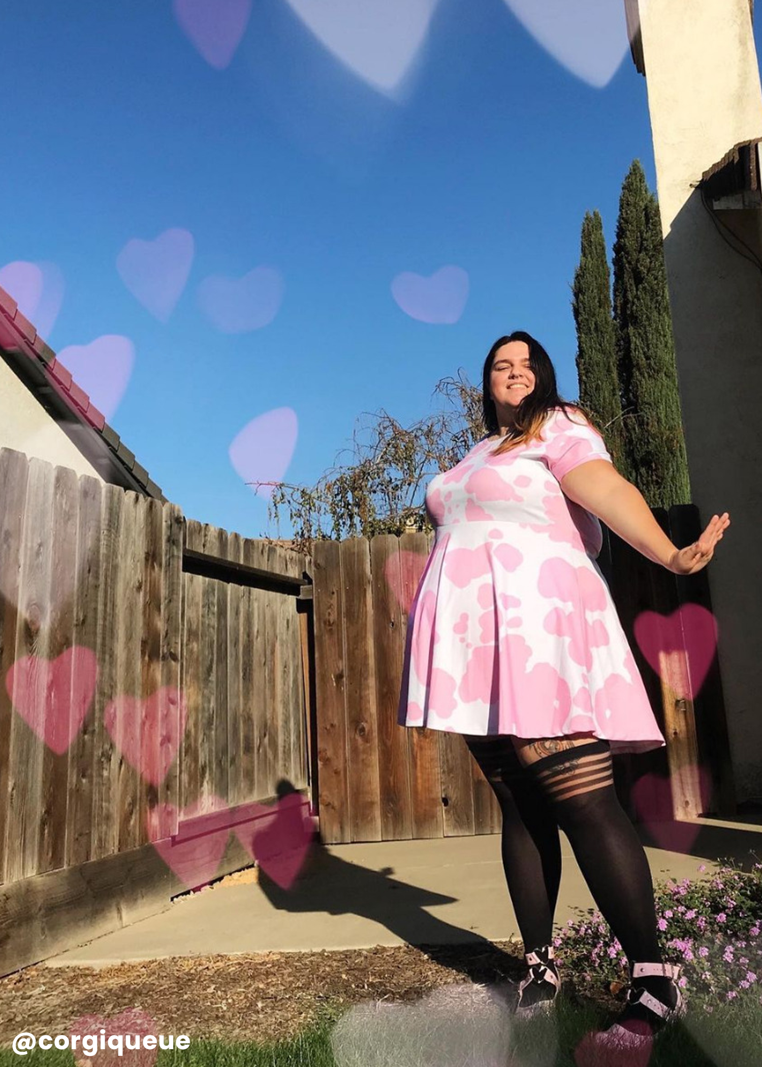 Plus size cow clearance print dress