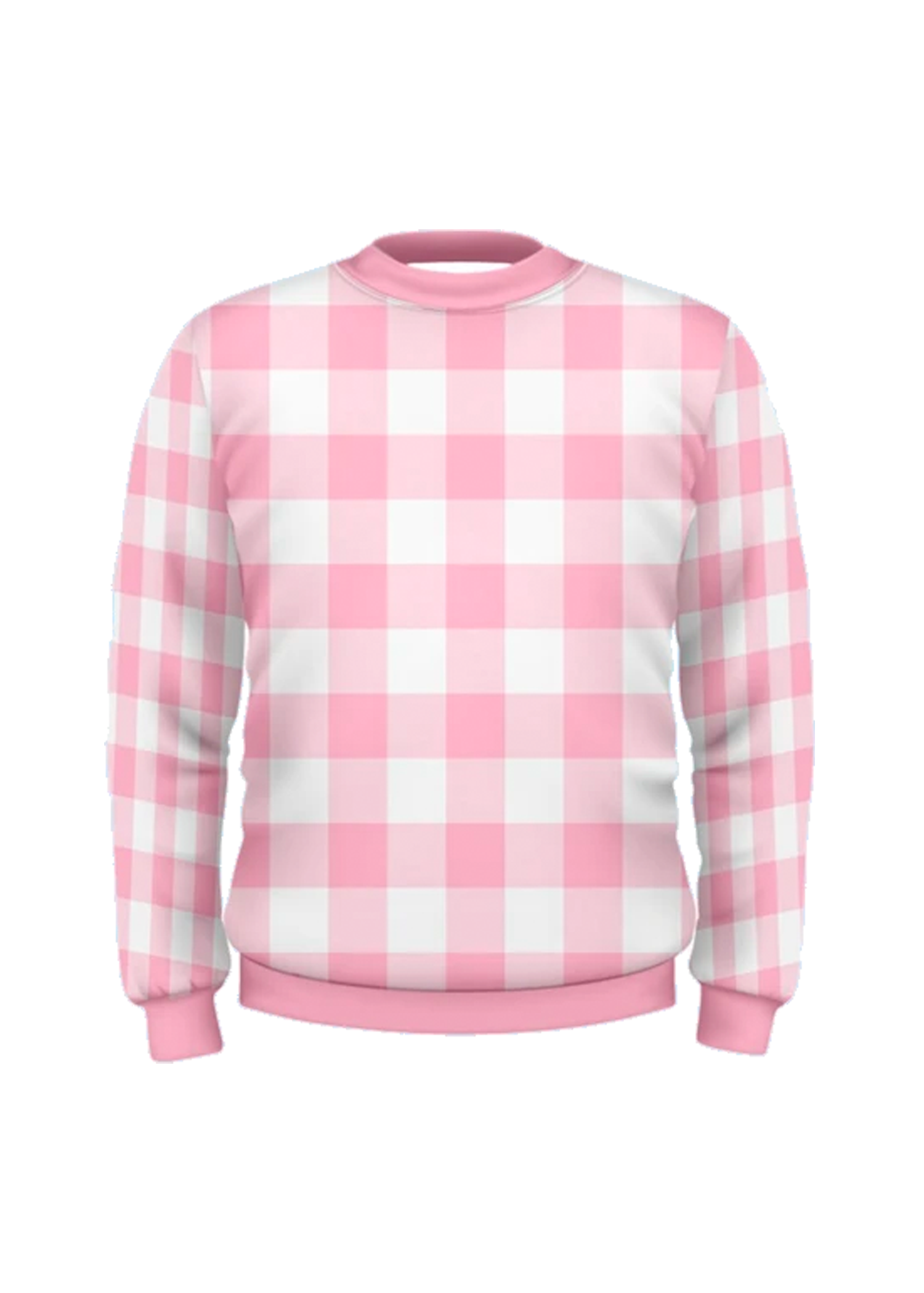 huge gingham print sweatshirt - Trash Queen