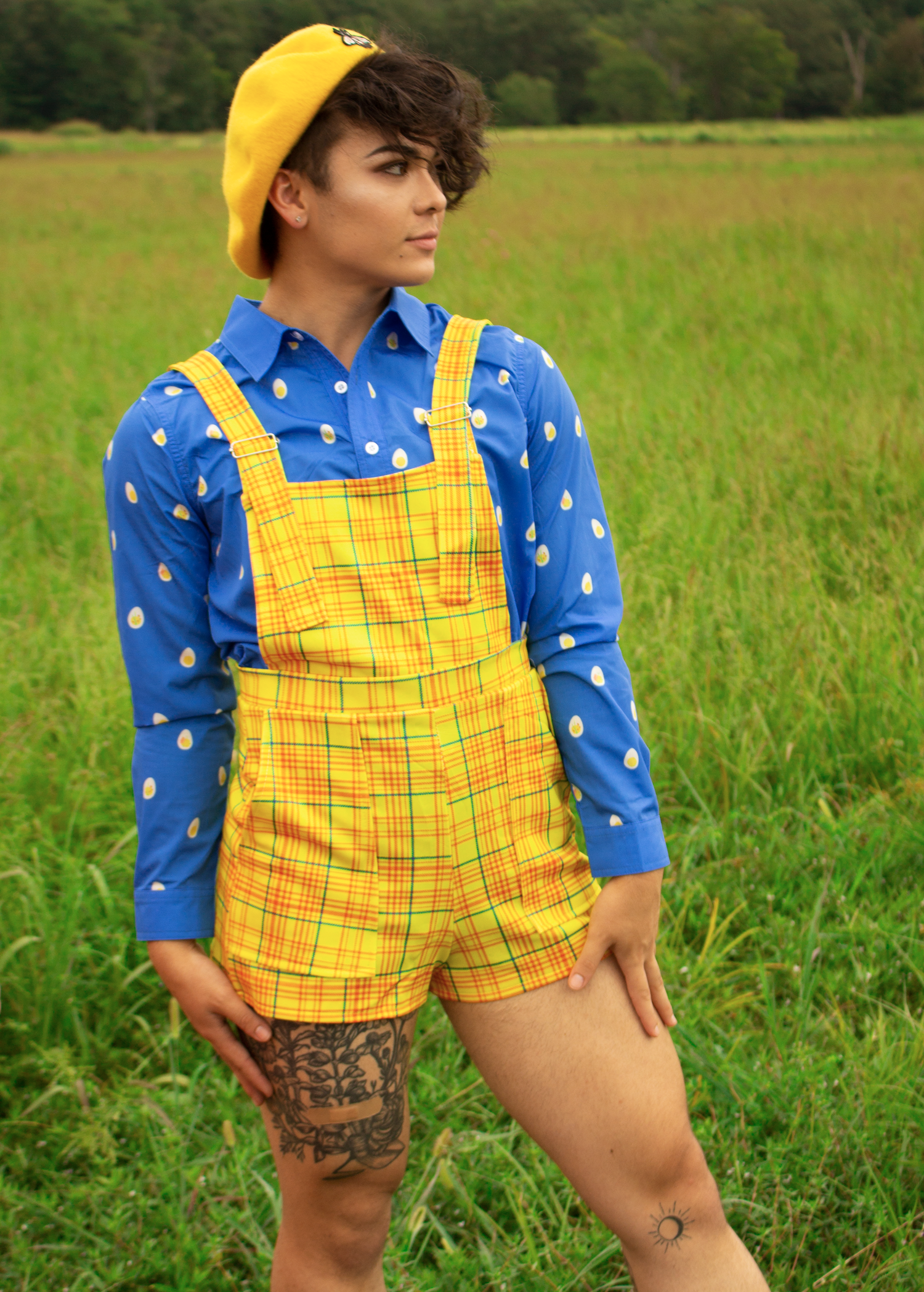 Plaid overalls shorts cheap