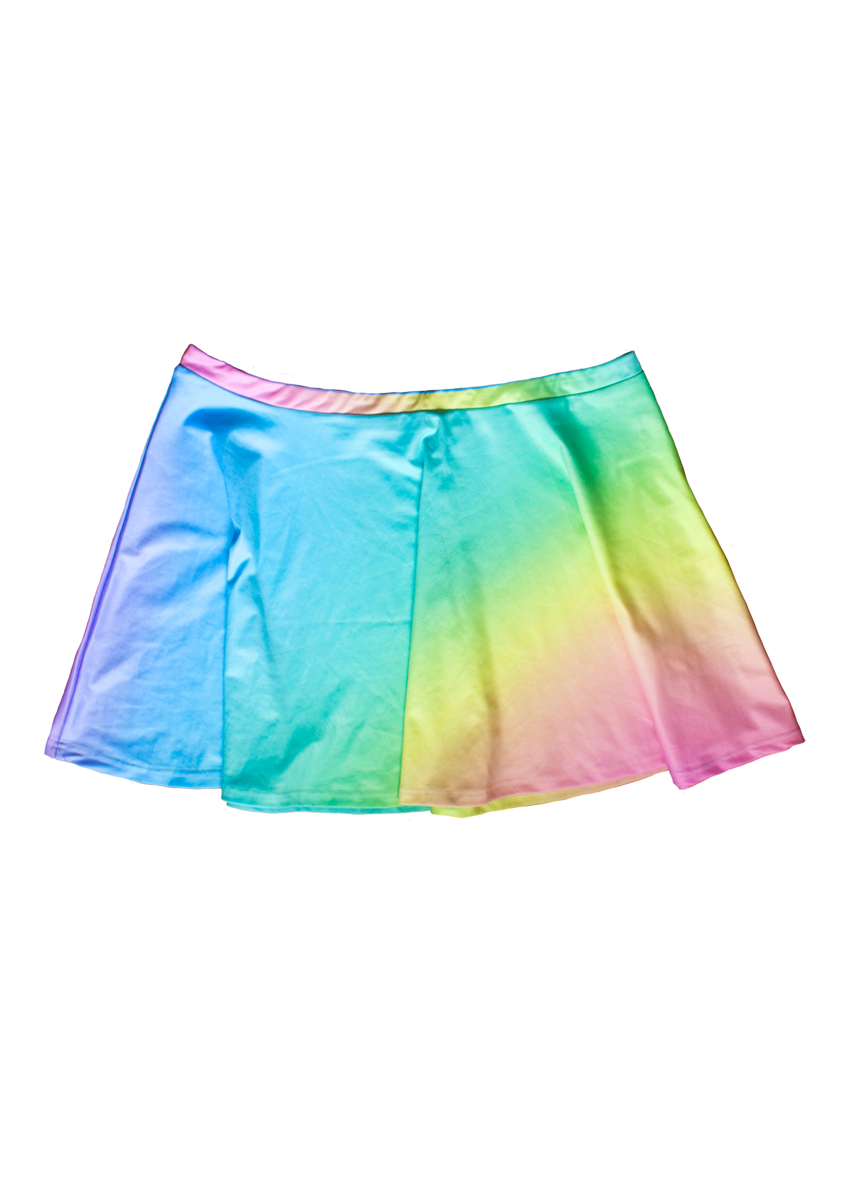 pastel rainbow mini skirt
