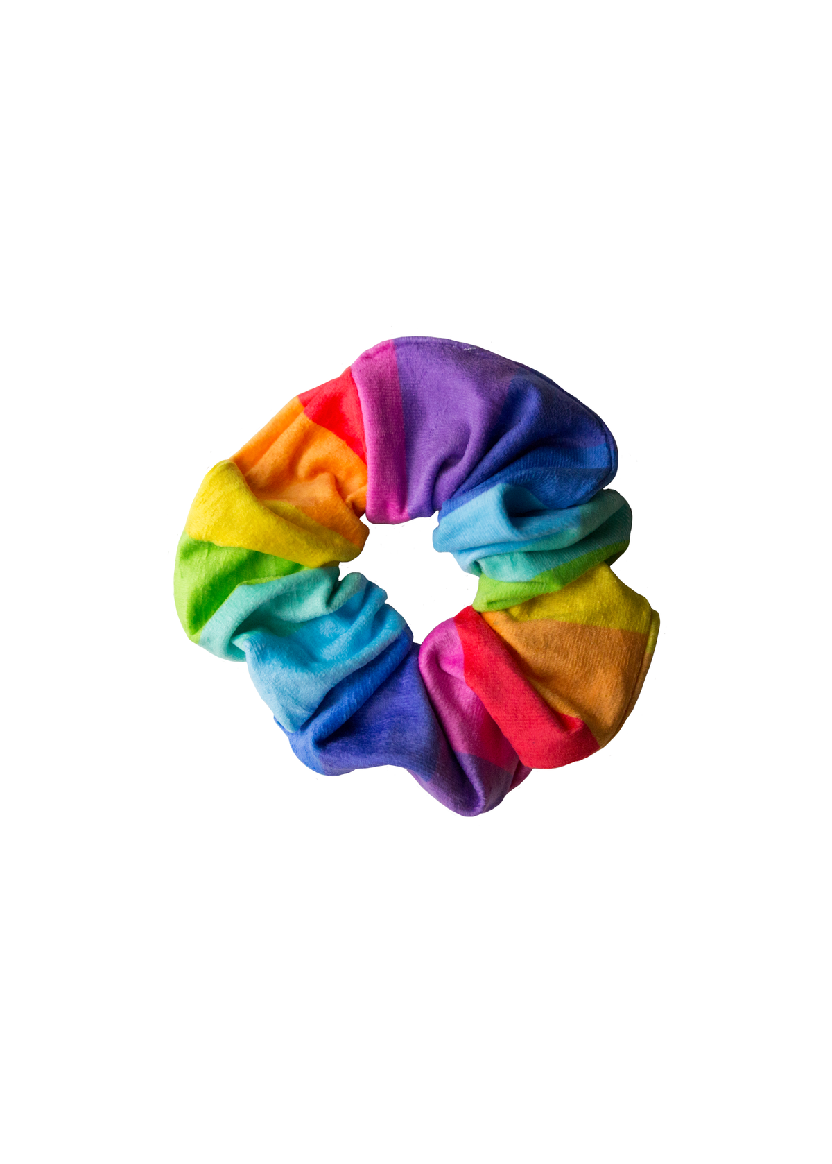 rainbow stripe scrunchie
