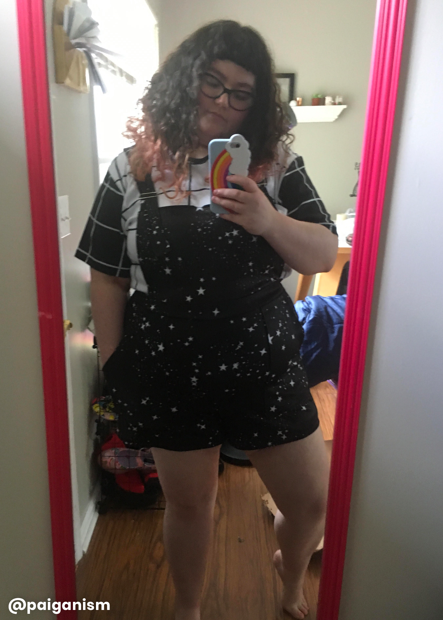 Plus size black overall top shorts