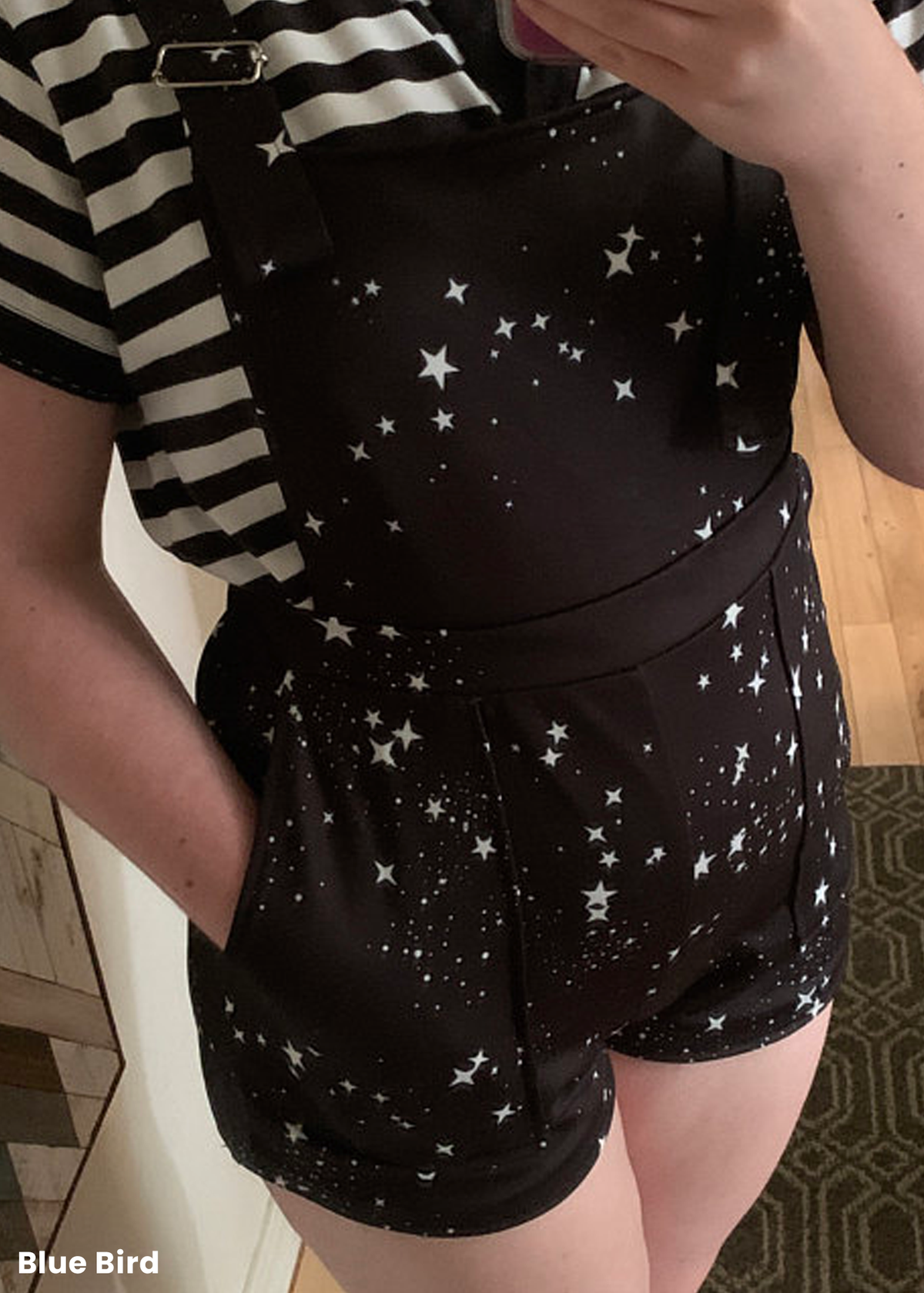 Star Print Overall Shorts