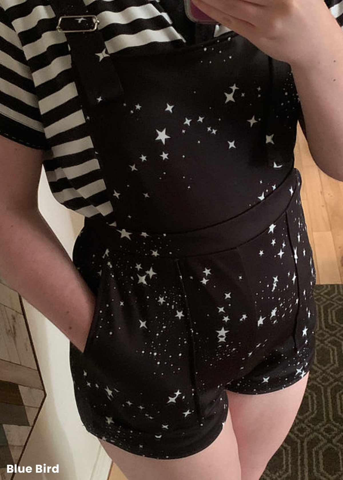 2XL Star Print Overall Shorts