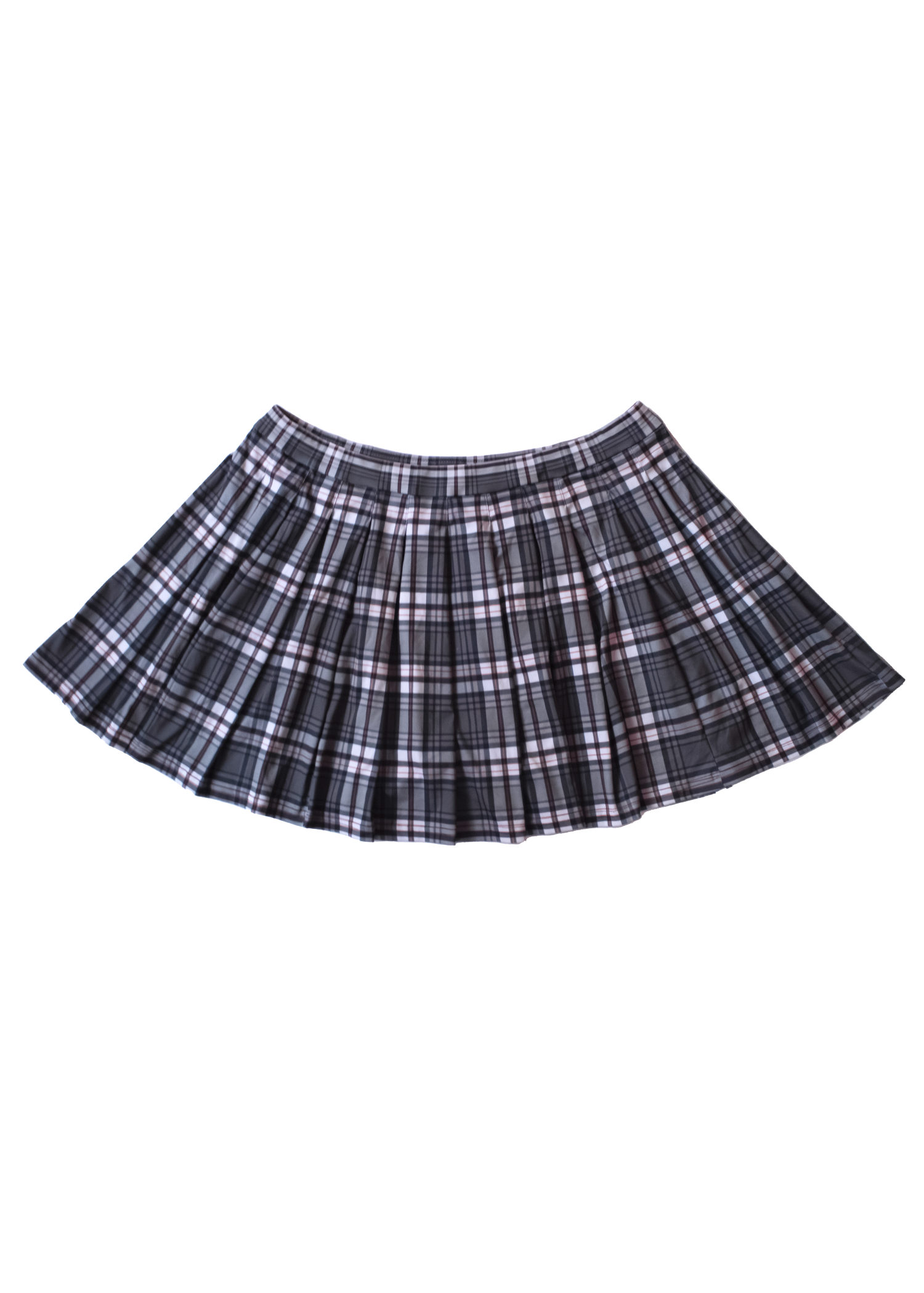 plaid pleated mini skirt