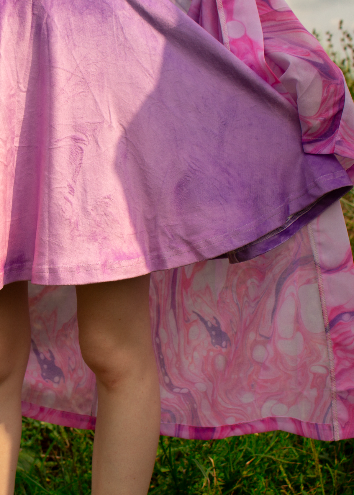 Velvet Tie Dye Skirt in Mood