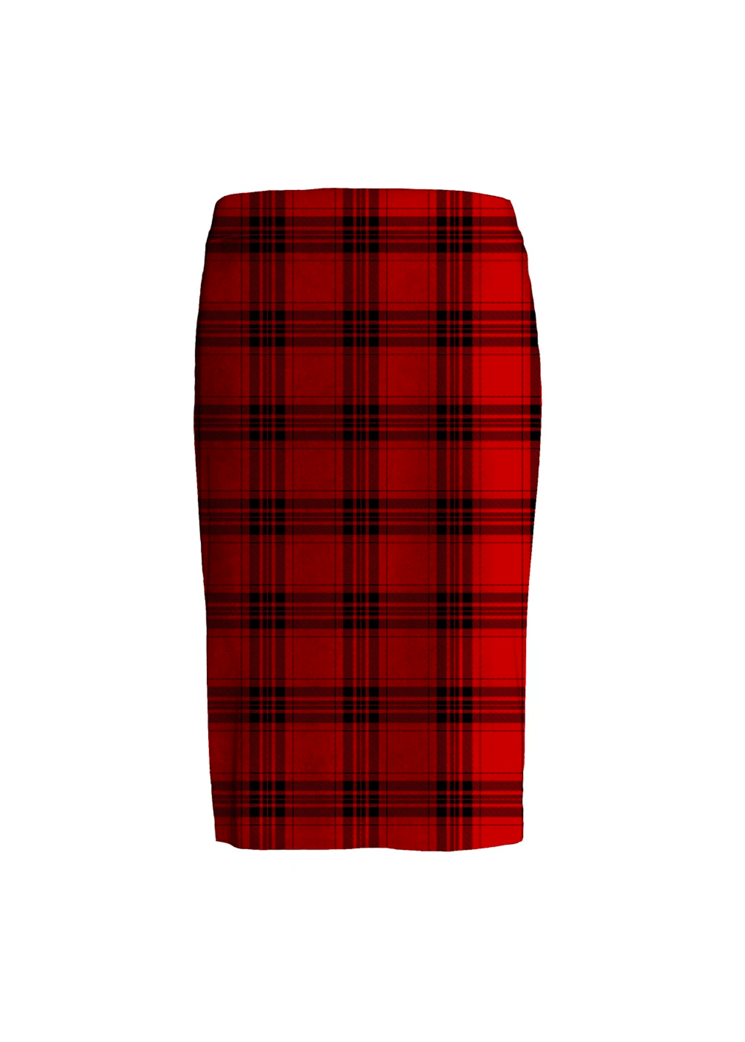 tartan velvet midi skirt