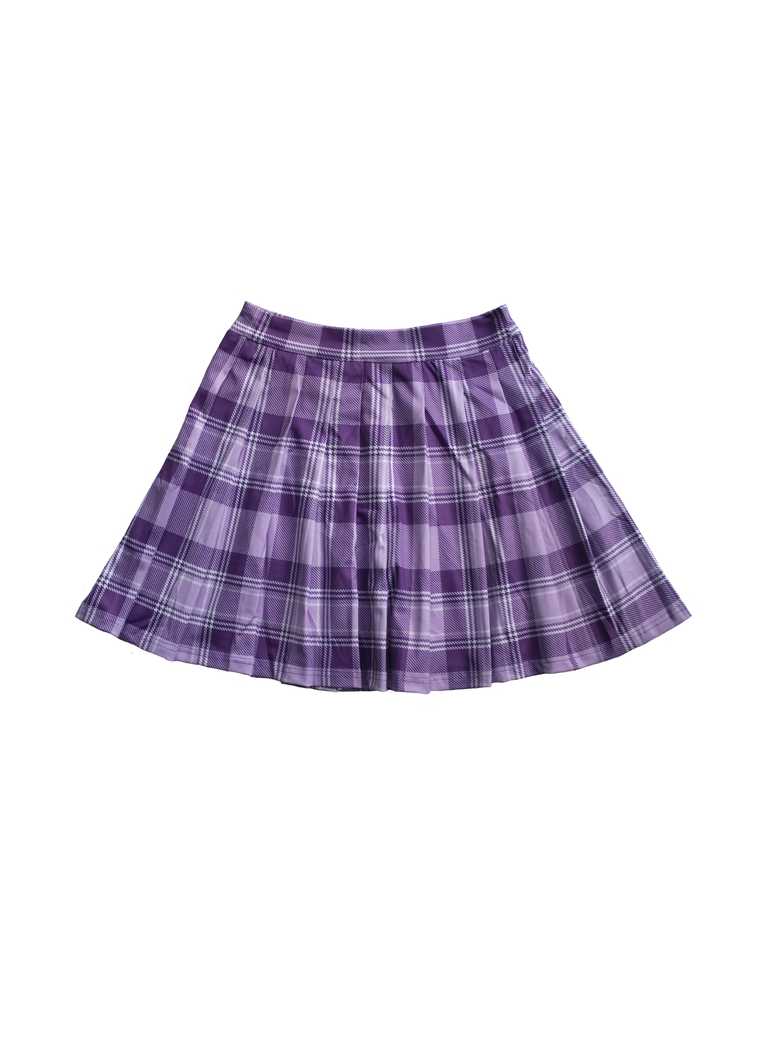 plaid pleated mini skirt