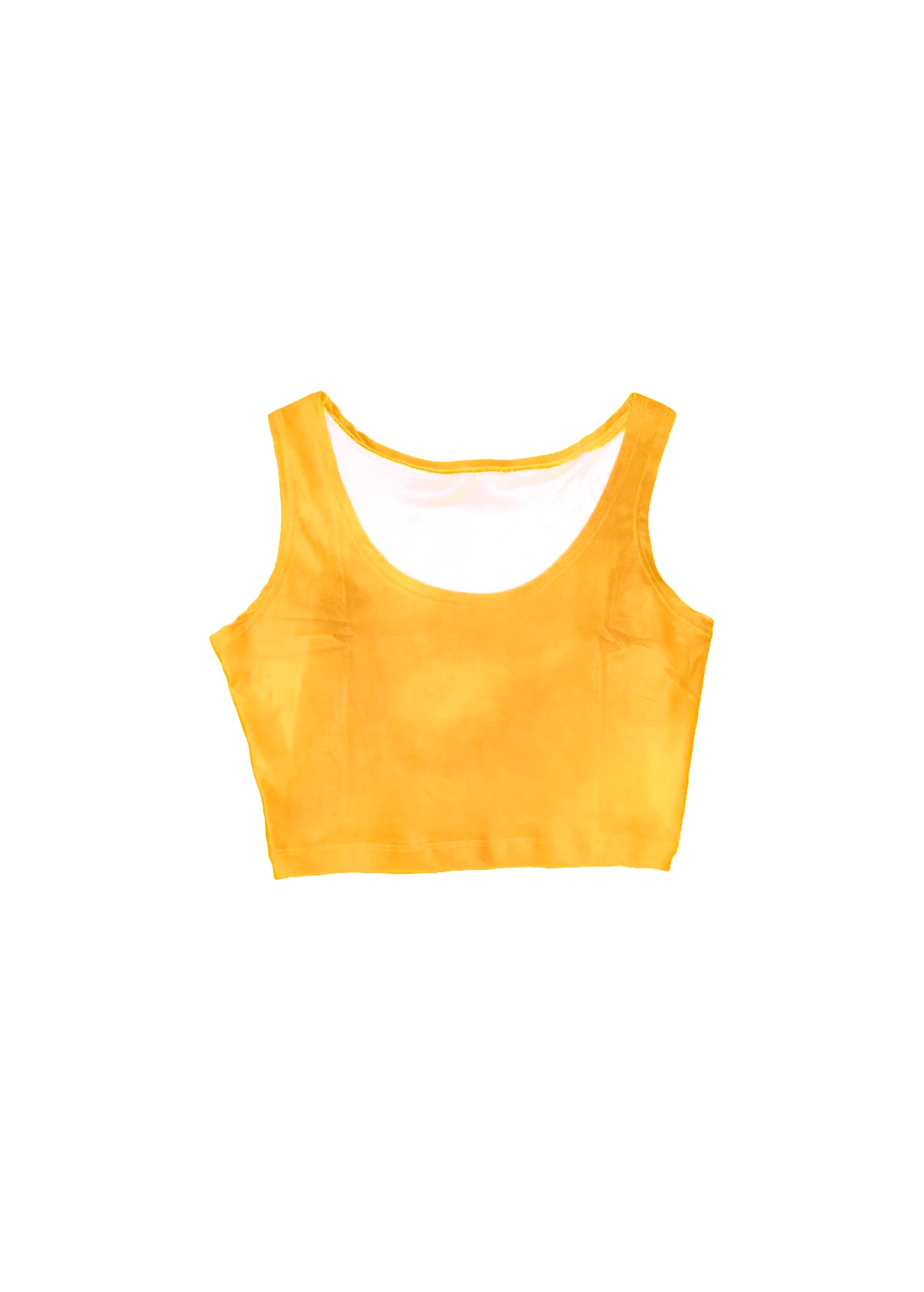 2XL velvet crop tank in mango