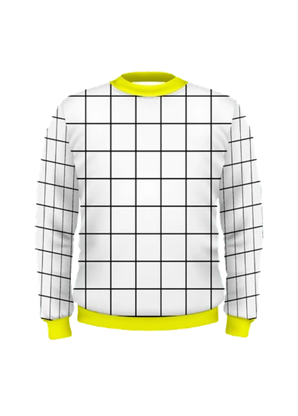 pop of color grid sweatshirt